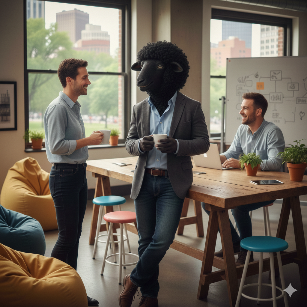 Ejecutivo que es una oveja negra